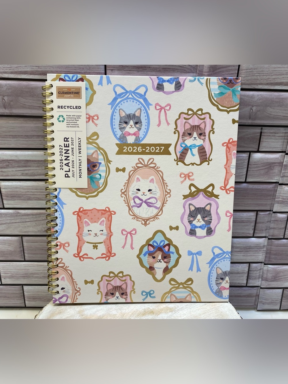 Clementine ❤️2027 Cat print planner L size New